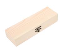 Healifty Wooden Pencil Tin Case and DIY Friendly Features with Unique Lock Design Stationery Pencil Case for Paintbrushes and Stationery Items Suitable for School and Office Use for Adults