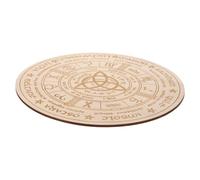 Healifty Wooden Psychic Board Round Sacrifice Altar Decor Lightweight Metaphysical Message Ornament for Ceremony Home Office Spiritual Use