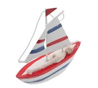 Healifty Wooden Sailboat Model Small Nautical Ship Figurine Coastal Table Decor Beach House Centerpiece Desktop Sailboat Ornament for Ocean Theme Party and Graduation Cake Topper