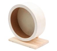Healifty Wooden Silent Hamster Wheel Large Size with Stand Pet Exercise Running Wheel for Hamsters Guinea Pigs and Small Rodents for Small Animals