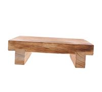 Healifty Wooden Step Stool for Elderly Portable 2-Tier Footstool Non-Slip Surface for Home and Outdoor Use Lightweight and Sturdy Design for Seniors and Boys and Girls