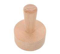 Healifty Wooden Tart Press Tool Round Beech Wood Handle Egg Tart Pastry Tamper for Even Dough Pressing Non-Stick Mini Cheesecake for Home and Professional Baking