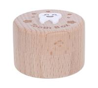 Healifty Wooden Teeth Box for Tooth Keepsake Sturdy Wood Material and Secure Closure Design, Beige Scandinavian Style Box Suitable for Boys and Growth Ritual Celebration