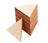 Healifty Wooden Triangle Slices 1.97 Inch 60 Pcs Unfinished Craft Pieces Blank Smooth Wood Pendants for DIY Painting Writing Party Decorations