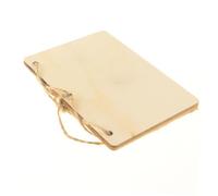 Healifty Wooden Wedding Vow Notebook Set, 2pcs Kraft Paper Vow Books for Couples, Creative Handmade Guestbook for Wedding and Engagement Journals, Beige