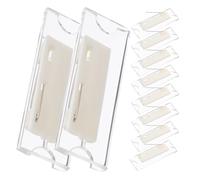 Healifty Work Badge Holders 10Pcs Employee Tag Holders Pin Clip for Conferences Trade Shows and School Use