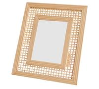 Healifty Woven Picture Frame 11 X 9 in Rustic Brown Photo Frame for Wall or Desk Display Craft Woven Photo for Graduation Travel and Party Memories Home Decor