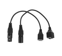 Healifty Xlr to Rj45 Adapter Cable for Stage Mic Cables and Networked Audio Controllers, 3-pin Metal Connectors Industrial Shielded Twisted Pair Design, Black Pvc Material, for Fixed