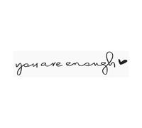 Healifty You are Enough Car Mirror Decal Rearview Mirror Car Decal for Vehicle Black Pet Reflective Sticker Material Easy to Apply and Remove Elegant Design for Women