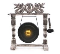 Healing Bali Gong With Stand - 25Cm Black, Handmade, Musical & Decorative