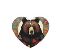 Healing Bear Pattern Car Air Fresheners 6 Pcs Heart Shape Hanging Aromatherapy Tablets Scented Fresheners For Bedroom Bathroom