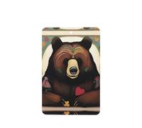 Healing Bear Pattern Car Air Fresheners 6 Pcs Rectangle Hanging Aromatherapy Tablets Scented Fresheners For Bedroom Bathroom