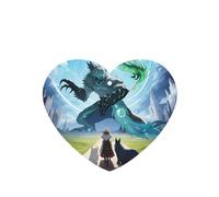 Healing Beasts Pattern Car Air Fresheners 4 Pcs Heart Shape Hanging Aromatherapy Tablets Scented Fresheners For Bedroom Bathroom