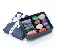 Healing Crystal Gemstones Set, Chakra Stones, Natural Meditation Energy Stone, Rock Crystal Tower for Meditation Crystal Therapy Anxiety Relief Balancing Yoga Minerals Stones Healing Stones (14 Pieces
