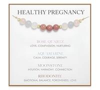 Healing Crystal Gifts for Women, Adjustable Crystal Bracelets, Yoga Meditation Relax Gifts for Mum Expecting, Mother Bracelet Crystals Bracelets Mothers Day Jewellery with Encourage Quote Card