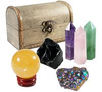 Healing Crystal Natural Energy Amethyst Rose Quartz Crystal Green Aventurine Crystal Hexagonal Prism Ornaments Citrine Crystal Ball Ornament Obsidian Crystal Raw Stone