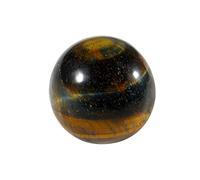Healing Crystal Natural Energy Tiger Eye Crystal Ball Gemstone Thumb Pocket Stone Ornament for Anxiety Stress Relief Reiki Meditation