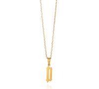 Healing Crystal Necklace，18K Gold Stainless Steel Hip Hop Letter D Necklace Natural Gemstone Pendant For Men Women Couples