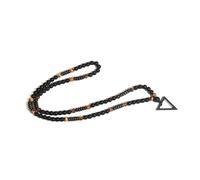 Healing Crystal Necklace,Black Matte Yellow Tiger Eye Vintage Natural Stone Men'S Long Cross Necklace Natural Gemstone Pendant Best Gifts For Couples