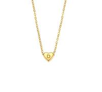 Healing Crystal Necklace，Heart-Shaped Stainless Steel Letter D Necklace Natural Gemstone Pendant For Men Women Couples