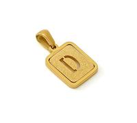 Healing Crystal Necklace，Sand-Pressed 18K Titanium Steel Letter D Necklace Natural Gemstone Pendant Jewelry For Men Women Couples