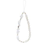 Healing Crystal Phone Charm, Amethyst Rose Quartz Aventurine Natural Stone Phone Strap, Evil Eye Phone Keychain Chain Accessories Charm (Clear Quartz)