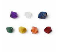 Healing Crystals Set 7 Raw Natural Crystals by Flexxora Global | Gemstone Starter Kit with Amethyst Quartz Aventurine Carnelian | Meditation Stones with Pouch & Guide Card