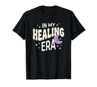 Healing Era Self Care Retro Bubble Lettering Crescent Moon T-Shirt