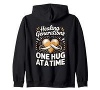 Healing Generations One Hug At A Time Dad Father Zip Hoodie