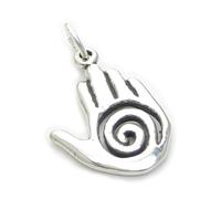 Healing Hand sterling silver charm .925 x 1 Reiki Healers Hands charms