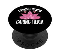 Healing Hands Caring Heart Massage Therapist PopSockets Adhesive PopGrip