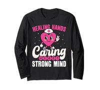 Healing Hands Caring Heart Strong Mind Nurse Appreciation Long Sleeve T-Shirt