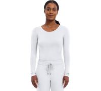 Healing Hands Knits Women's Melisa Tee 's Long Sleeve Medical Scrub Tee White
