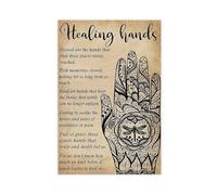 Healing Hands Massage Therapist Wall Art Poster - Cute Logo Canvas Print for Living Room Bedroom Decoration - Unframed: 20x30 Inches