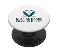 Healing Hands Praying Heart Christian Nurse Faith PopSockets Adhesive PopGrip