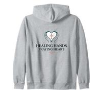 Healing Hands Praying Heart Christian Nurse Faith Zip Hoodie