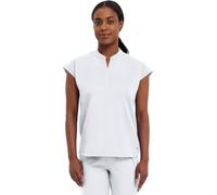 Healing Hands Women's Scrub Top Relaxed Fit Journey Top - 2 Pockets with Knit Details, Dolman Sleeve and Rounded Hem - 2152, White, M