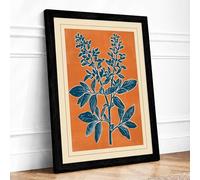 Healing Herb Study Botanical Framed Wall Art Print A1 Black