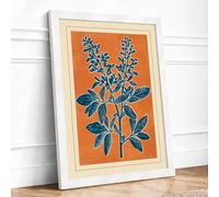 Healing Herb Study Botanical Framed Wall Art Print A2 White