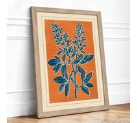 Healing Herb Study Botanical Framed Wall Art Print A3 Oak