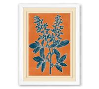 Healing Herb Study Botanical Framed Wall Art Print A4 (29.7×21cm) White, Wall Decor for Living Room, Bedroom, Office & Home, Ready to Hang, Art Gift