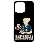 Healing Heroes One Cup of Coffee at a Time VA Nurse Case for iPhone 15 Pro Max