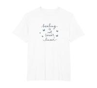Healing is Not Linear: Inspiring Butterfly Journey T-Shirt, Men's Big and Tall, White, 4X Tall