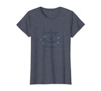 Healing is Not Linear: Inspiring Butterfly Journey T-Shirt, Women, Heather Blue, M