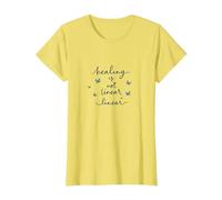 Healing is Not Linear: Inspiring Butterfly Journey T-Shirt, Women, Lemon, S