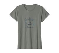 Healing is Not Linear: Inspiring Butterfly Journey T-Shirt, Women, Olive Heather, Medium