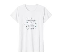 Healing is Not Linear: Inspiring Butterfly Journey T-Shirt, Women, White, XXL