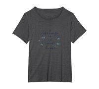 Healing is Not Linear: Inspiring Butterfly Journey T-Shirt, Women's Plus, Dark Heather Grey, 1X