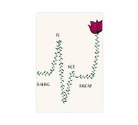 Healing Is Not Linear, Mental Health Digital Print, Self Help Reminder, Seek Help, Motivational Poster Canvas Wall Art Posters And Prints Room Aesthetic Bedroom Office Decor 12x18inch(30x45cm)