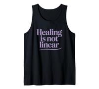 Healing is Not Linear - Minimal Retro Motivational Quote Tank Top